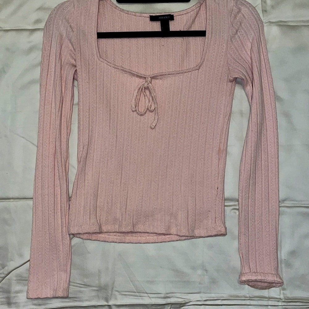 long sleeve pink shirt